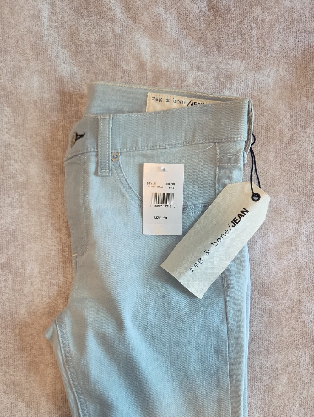 rag & bone Pale Blue Skinny Jeans